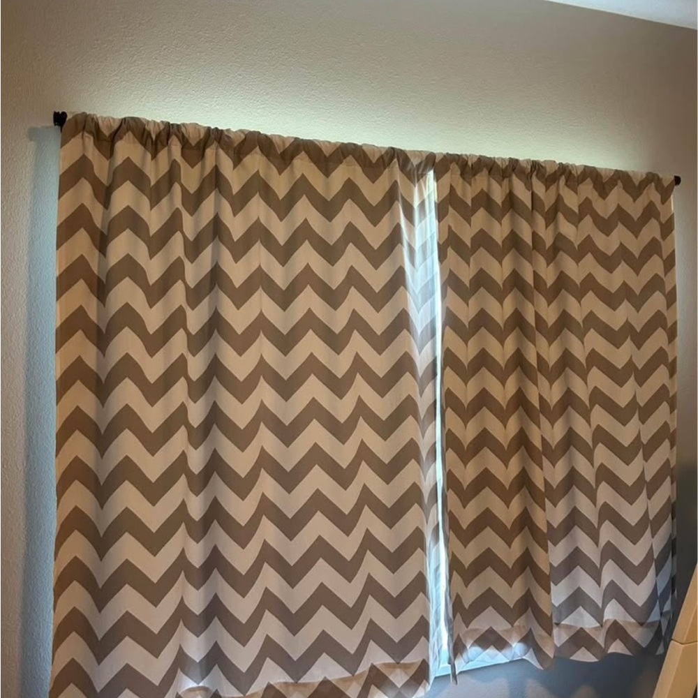 Pottery Barn Chevron Patterned Curtains